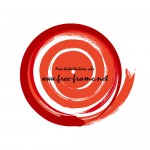 赤色の筆デザインフレーム