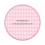 ピンク配色の可愛らしい丸枠フレーム