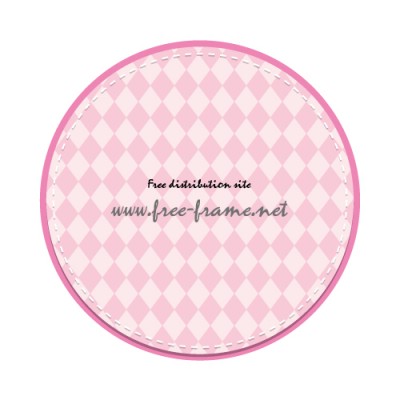 ピンク配色の可愛らしい丸枠フレーム 無料 商用可能 枠 フレーム素材配布サイト