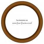 円形の木製額縁イラスト、フレーム・枠