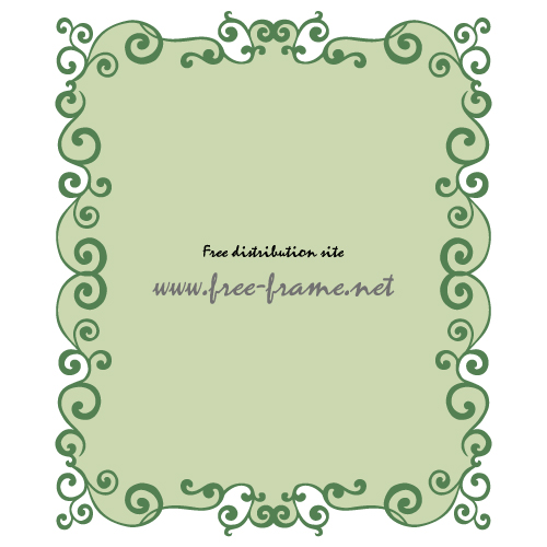 緑色の蔦のイラスト 長方形フレーム 枠 無料 商用可能 枠 フレーム素材配布サイト
