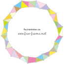 カラフルなジオメトリック円形フレーム・枠