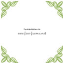 クラシカルな緑色の四隅フレーム・枠