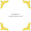 クラシカルな黄色の四隅フレーム・枠