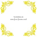 西洋的な黄色いコーナーフレーム・枠