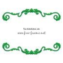 緑色のクラシカルなモチーフの上下フレーム・枠