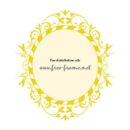 黄色の蔦のイラストオーバルフレーム・枠