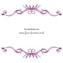 紫色の植物モチーフの上下フレーム・枠