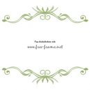 緑色の植物モチーフの上下フレーム・枠