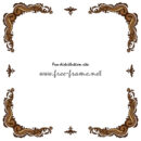 茶色のクラシカルな四隅フレーム・枠