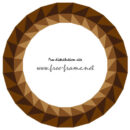 茶色の三角形が並ぶ円形フレーム・枠