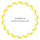 バナナのイラストの円形フレーム・枠