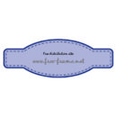 青色の細長いラベルフレーム・枠