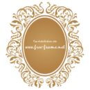 茶色のダマスク柄の楕円・オーバルフレーム