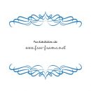 青いやわらかなラインが重なるの上下・枠