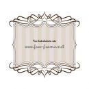 茶色のやわらかなラインが重なるの上下・枠