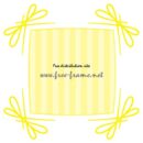 黄色いリボンのようなの四隅・角枠フレーム